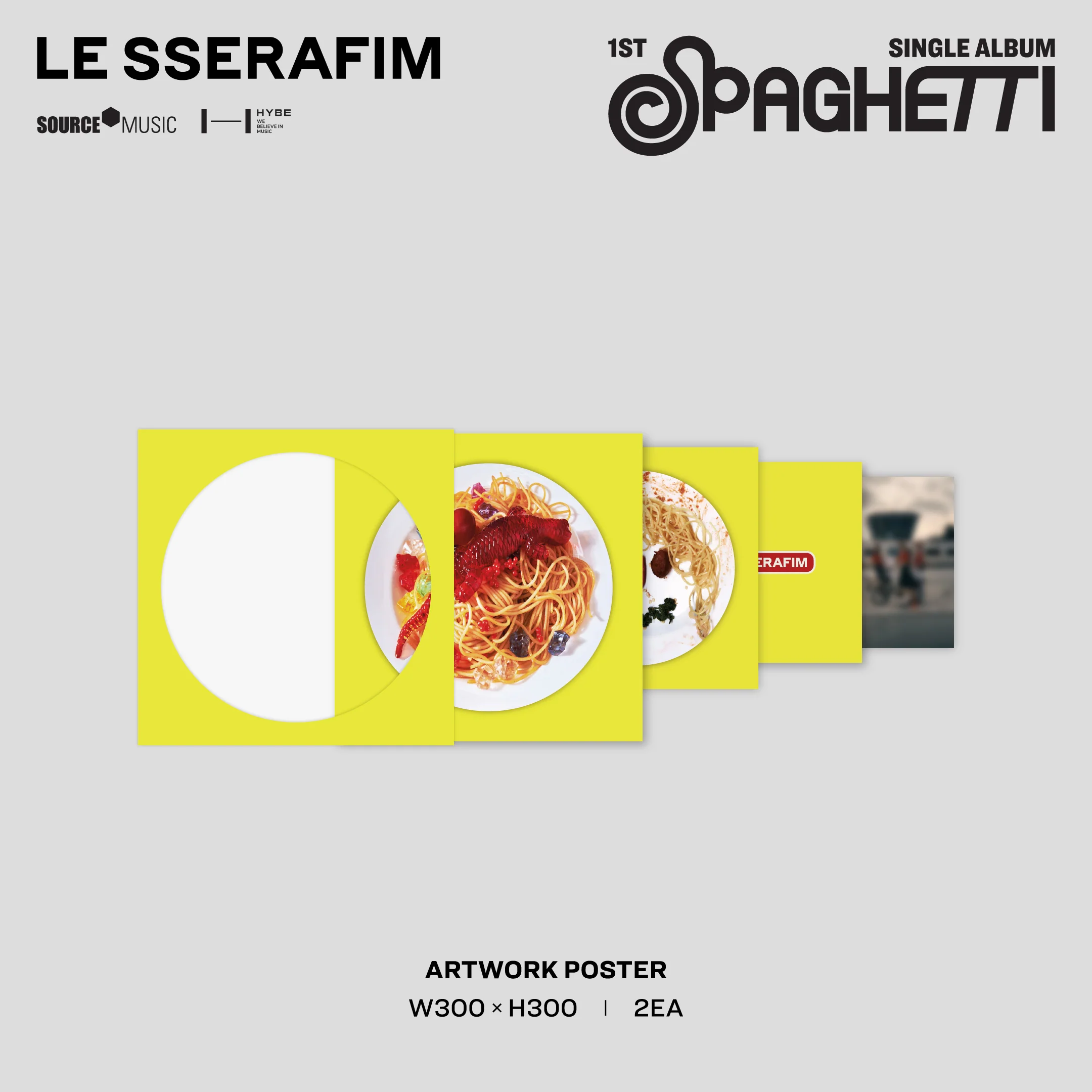 1st Single Album "SPAGHETTI" Vinyl [Neon Yellow] - Image 4