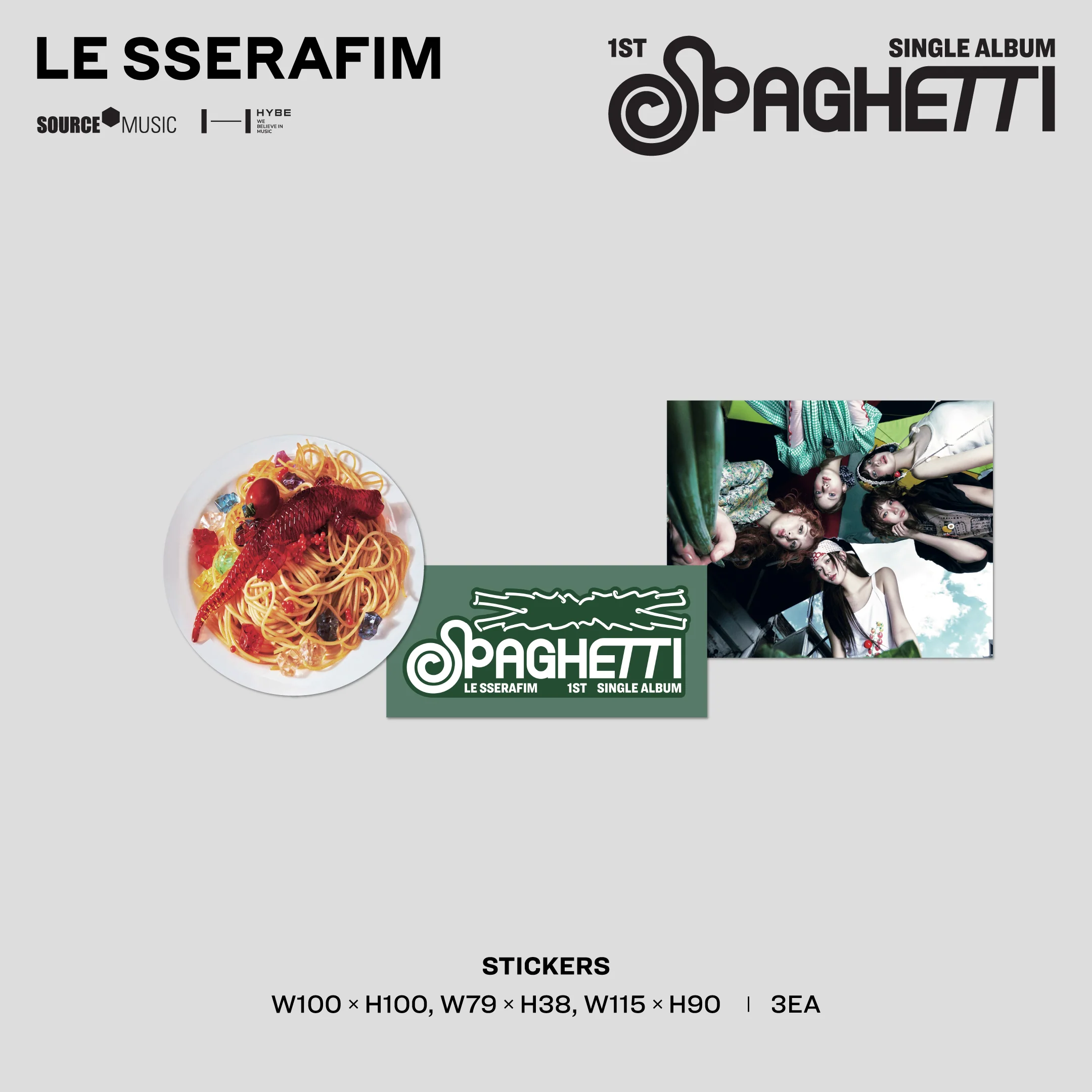1st Single Album "SPAGHETTI" Vinyl [Tomato Red] - Image 4