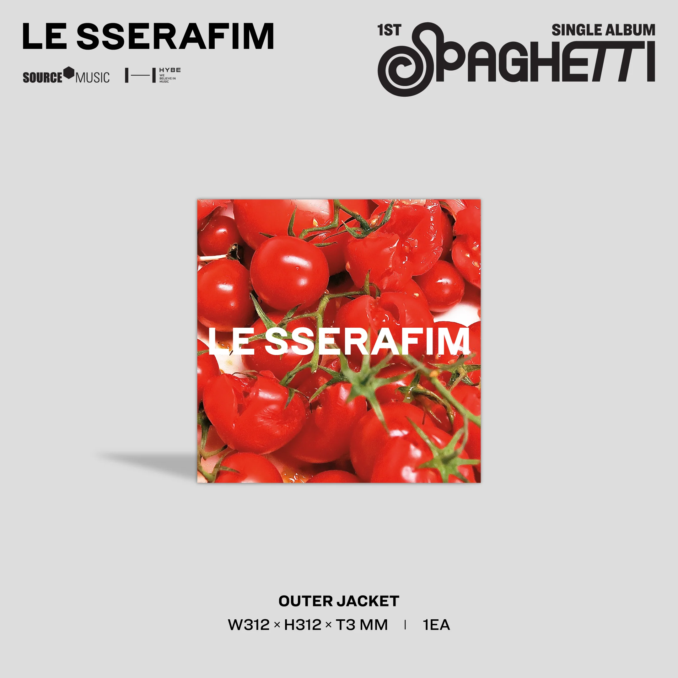 1st Single Album "SPAGHETTI" Vinyl [Tomato Red] (D2C Exclusive) - Image 3