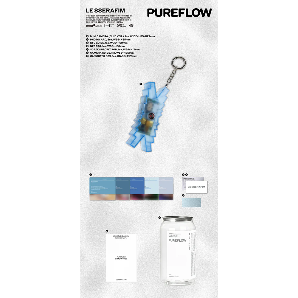 2nd Studio Album 'PUREFLOW' pt.1 Mini Camera (Blue ver.) - Image 2