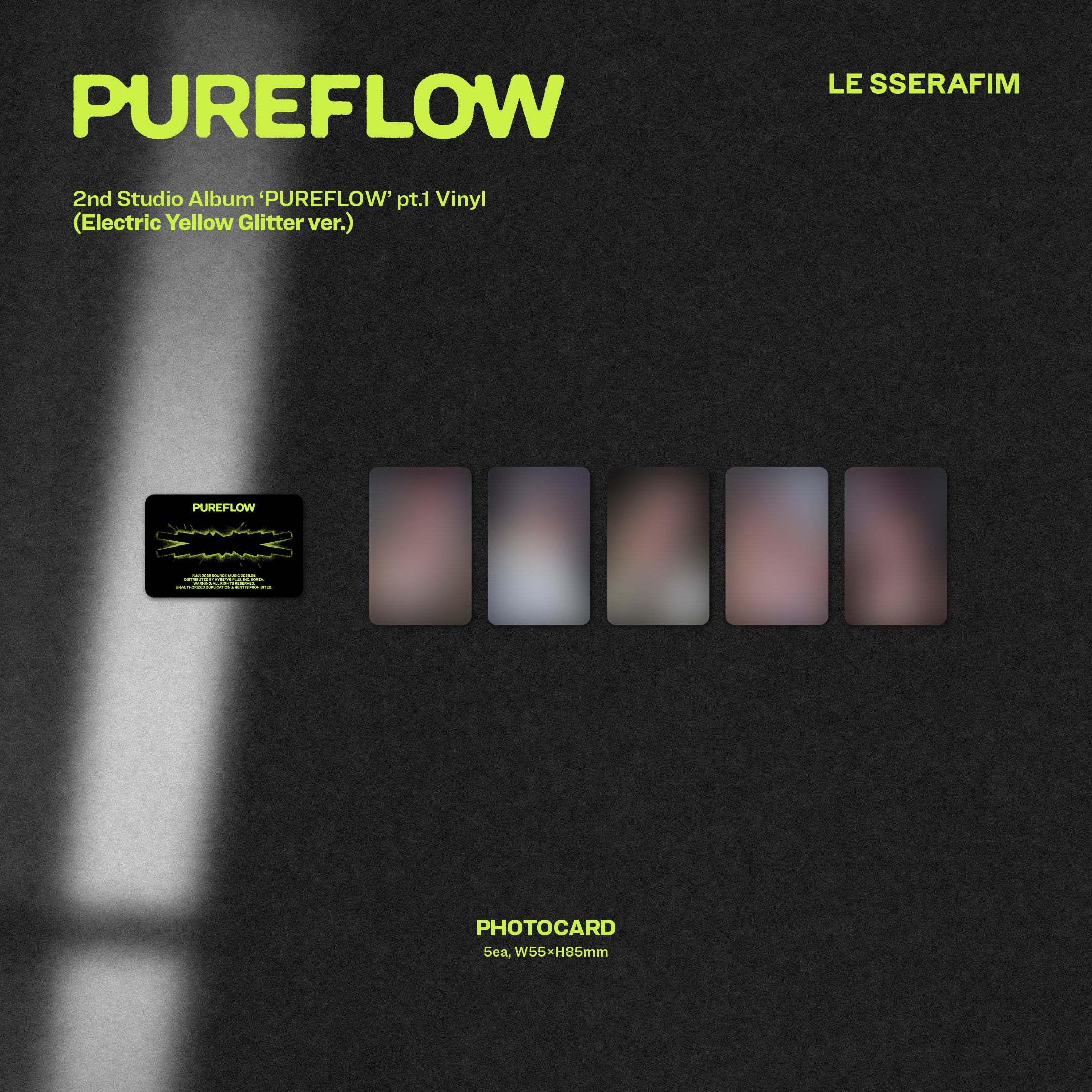 2nd Studio Album ‘PUREFLOW’ pt.1 Vinyl (Electric Yellow Glitter Ver.) (D2C Exclusive) - Image 6