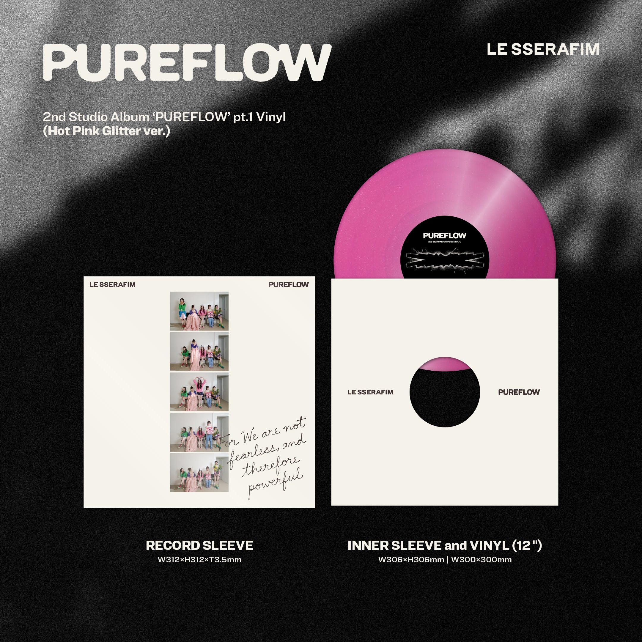 2nd Studio Album ‘PUREFLOW’ pt.1 Vinyl (Hot Pink Glitter Ver.) (D2C Exclusive) - Image 2