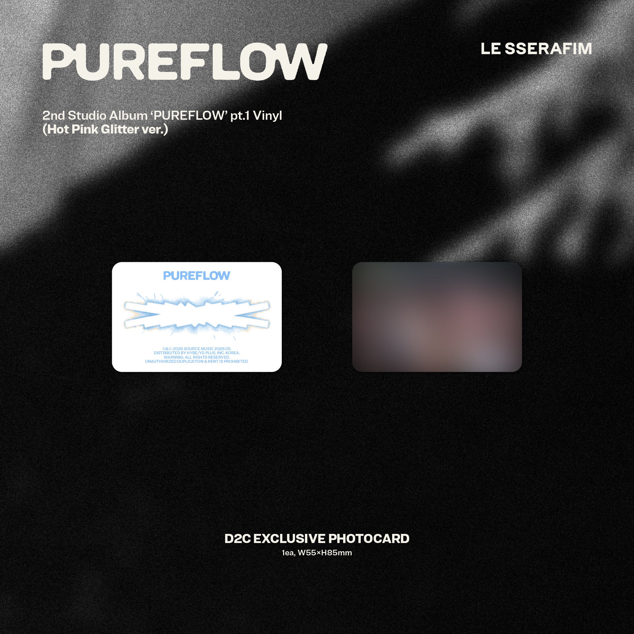 2nd Studio Album ‘PUREFLOW’ pt.1 Vinyl (Hot Pink Glitter Ver.) (D2C Exclusive) - Image 3