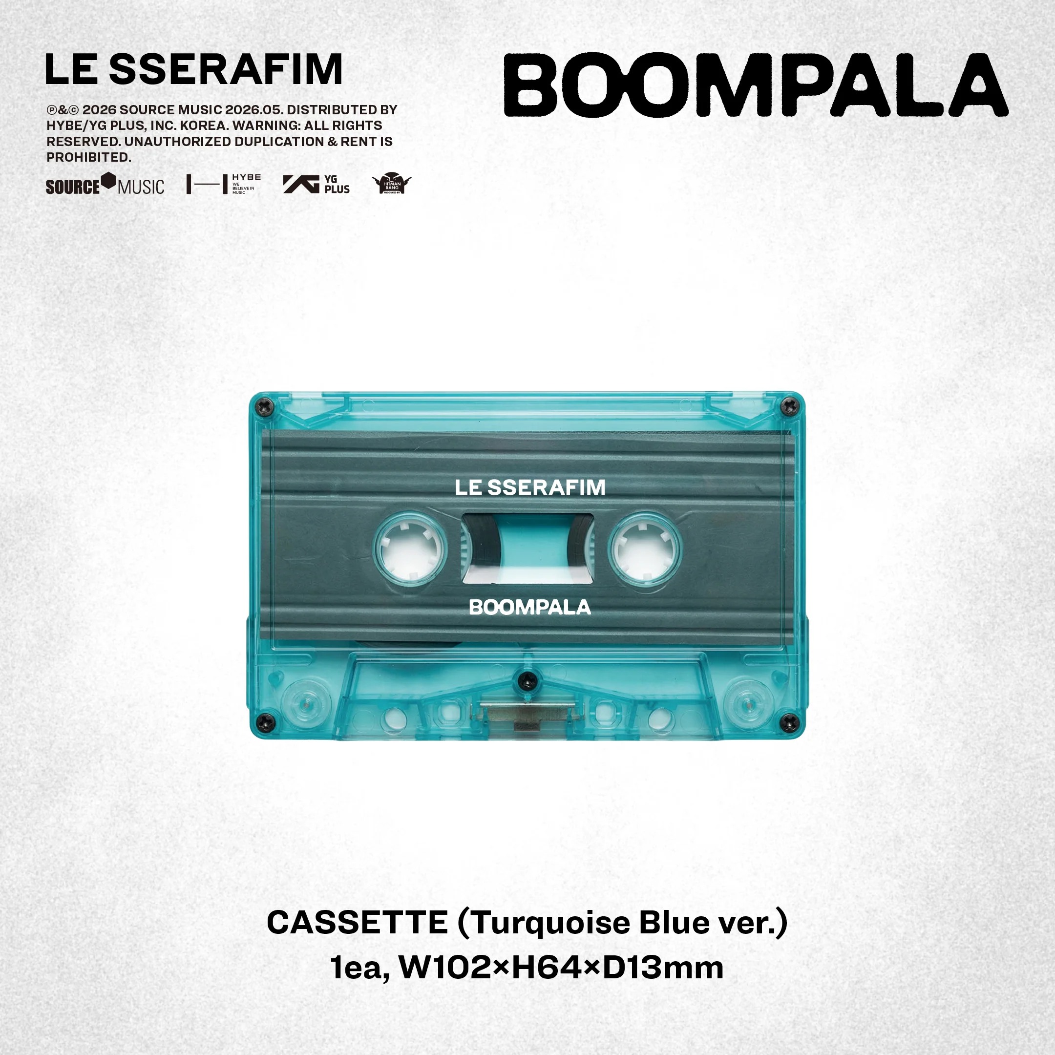 'BOOMPALA' Cassette (Turquoise Blue ver.) - Image 3